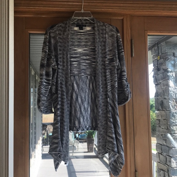 Black and White Open Cardigan - Picture 1 of 3